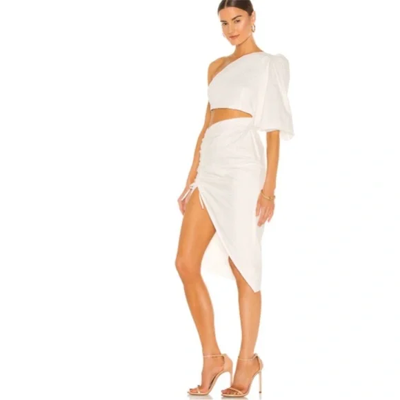 Sau Lee Jolene Dress- Revolve White Cut Out 4 - Picture 3 of 12